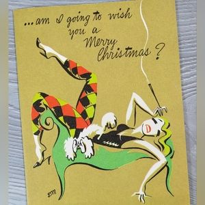 🎅🏼 RARE 1940s Vintage Funny Naughty Christmas Card - Bundle to Save $ 🎅🏼